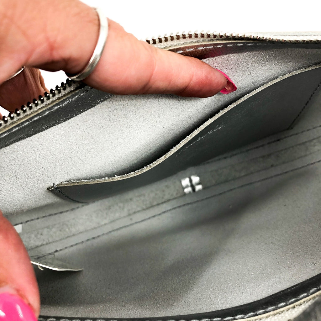 MADEWELL Essential Convertible Top Handle Crossbody Mini Bag Silver NP326 NWT