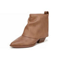 Zodiac Womens Malina Ankle Booties Size 6 M EU 36 Warm Taupe Vegan Leather NIB
