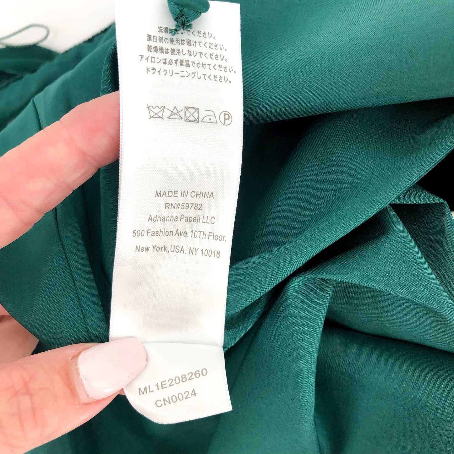 LIV FOSTER Satin Tie Waist Cowl Neckline Column Gown Size 10 Bright Green NWT