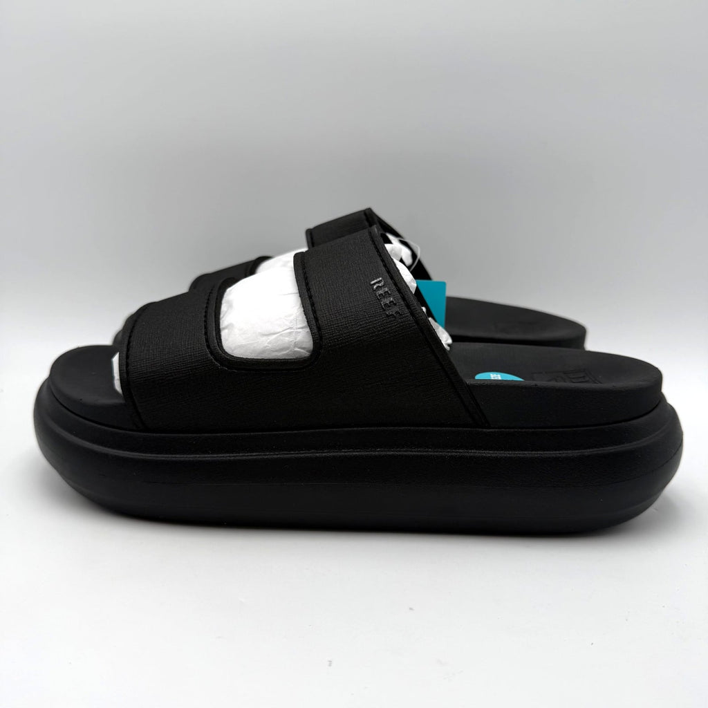 Reef Womens Cushion Bondi 2 Bar Slide Sandals Size 10 EU 41 Black Platform NWT