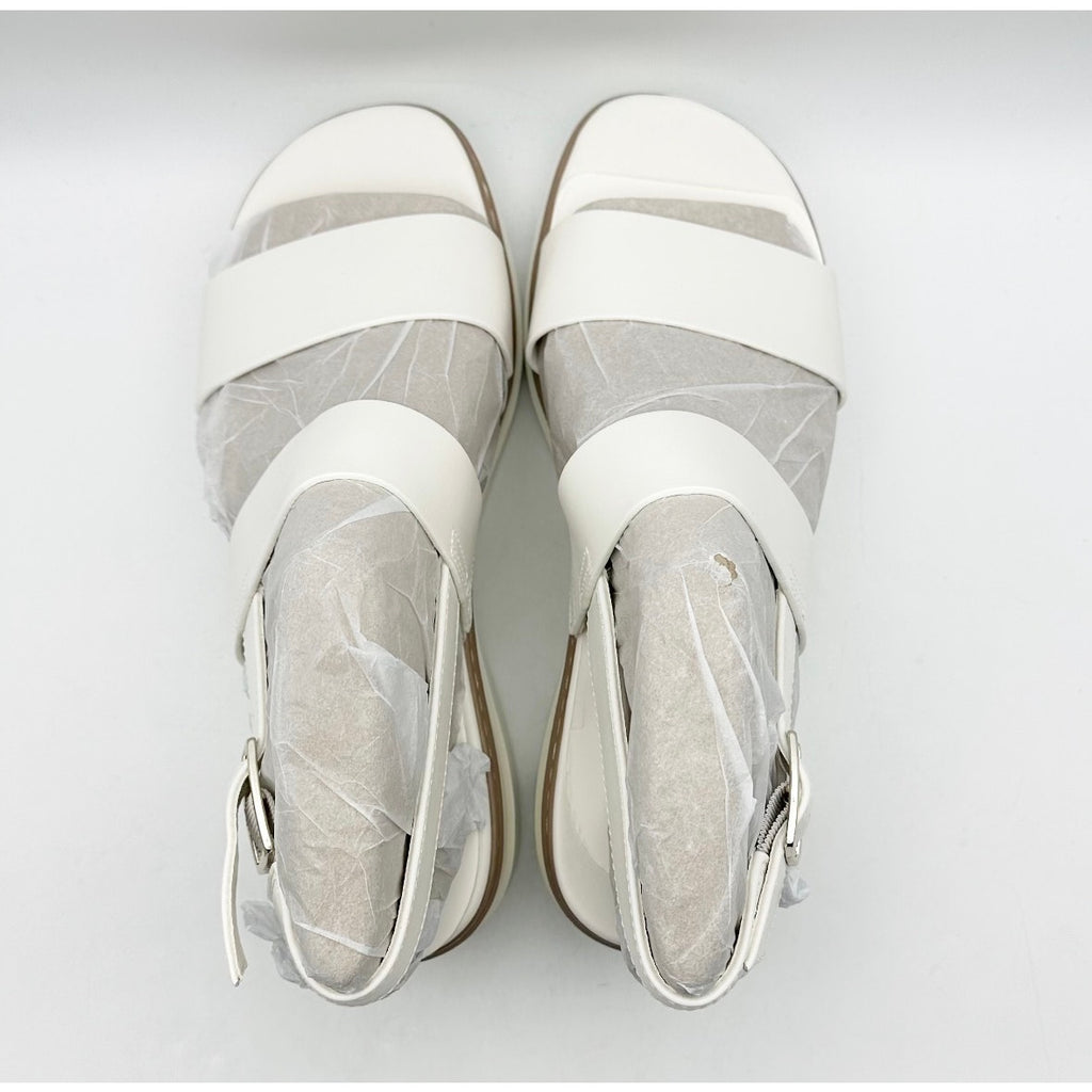 Naturalizer Women's Darry Sling Lug Sole Sandals Size 9.5 M White Leather NIB