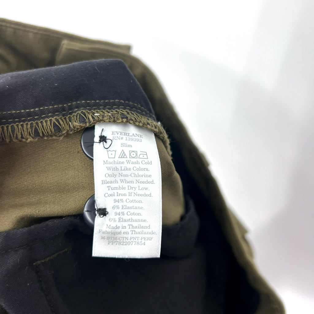 EVERLANE Men's Uniform Performance Chino 31x30 Olive Green Slim Fit Pants NWT