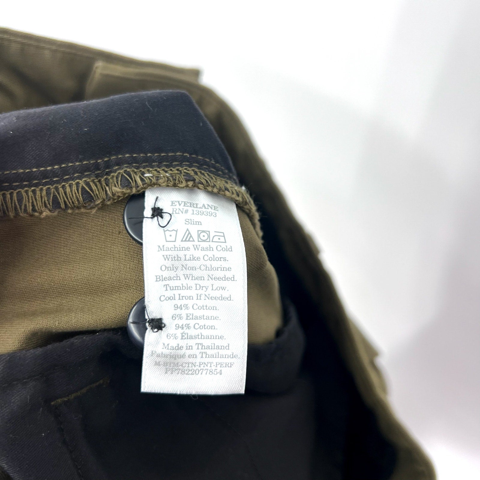 EVERLANE Men's Uniform Performance Chino 31x30 Olive Green Slim Fit Pants NWT