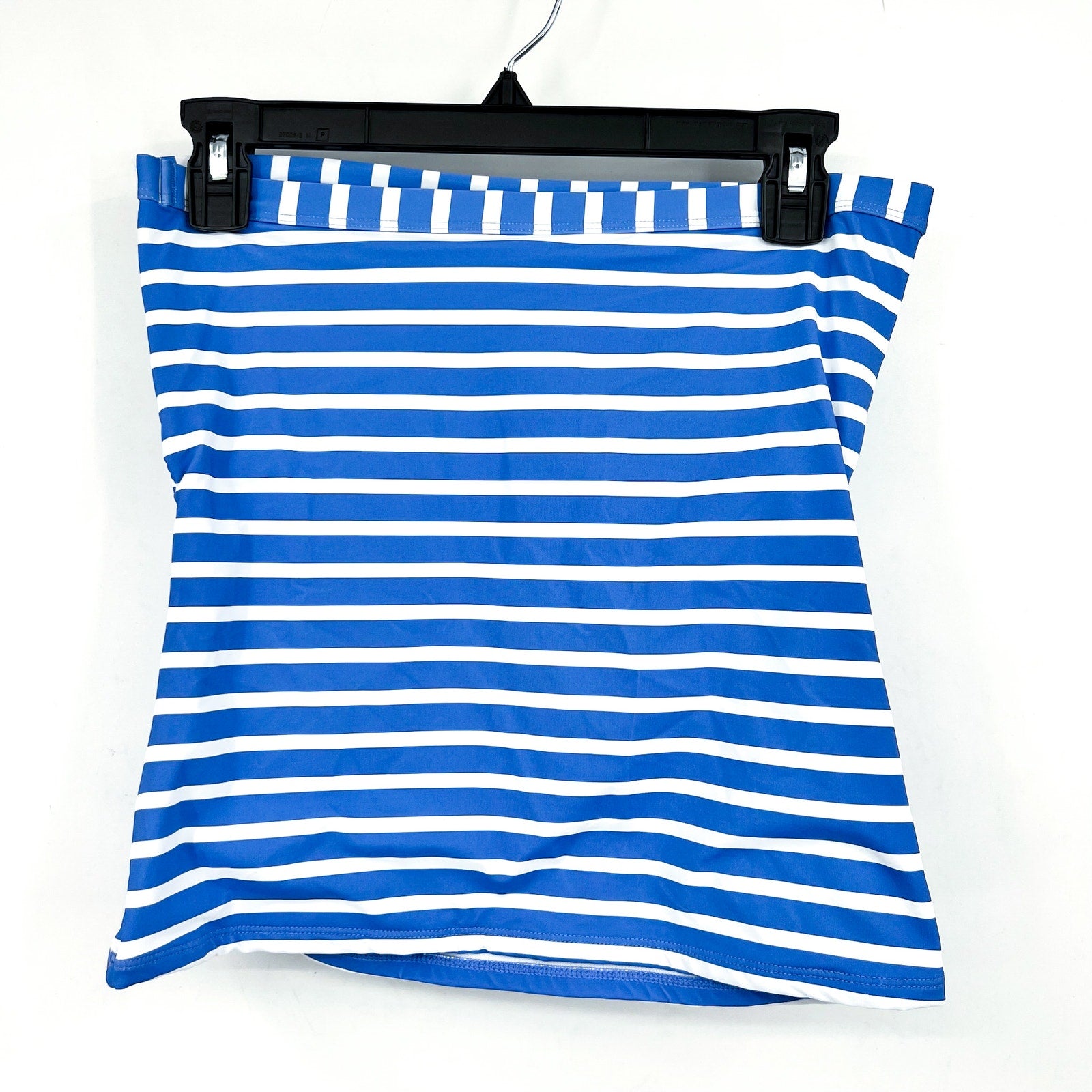 TOMMY BAHAMA Coastline Stripe Bandeau Tankini Top Small Blue White NWOT