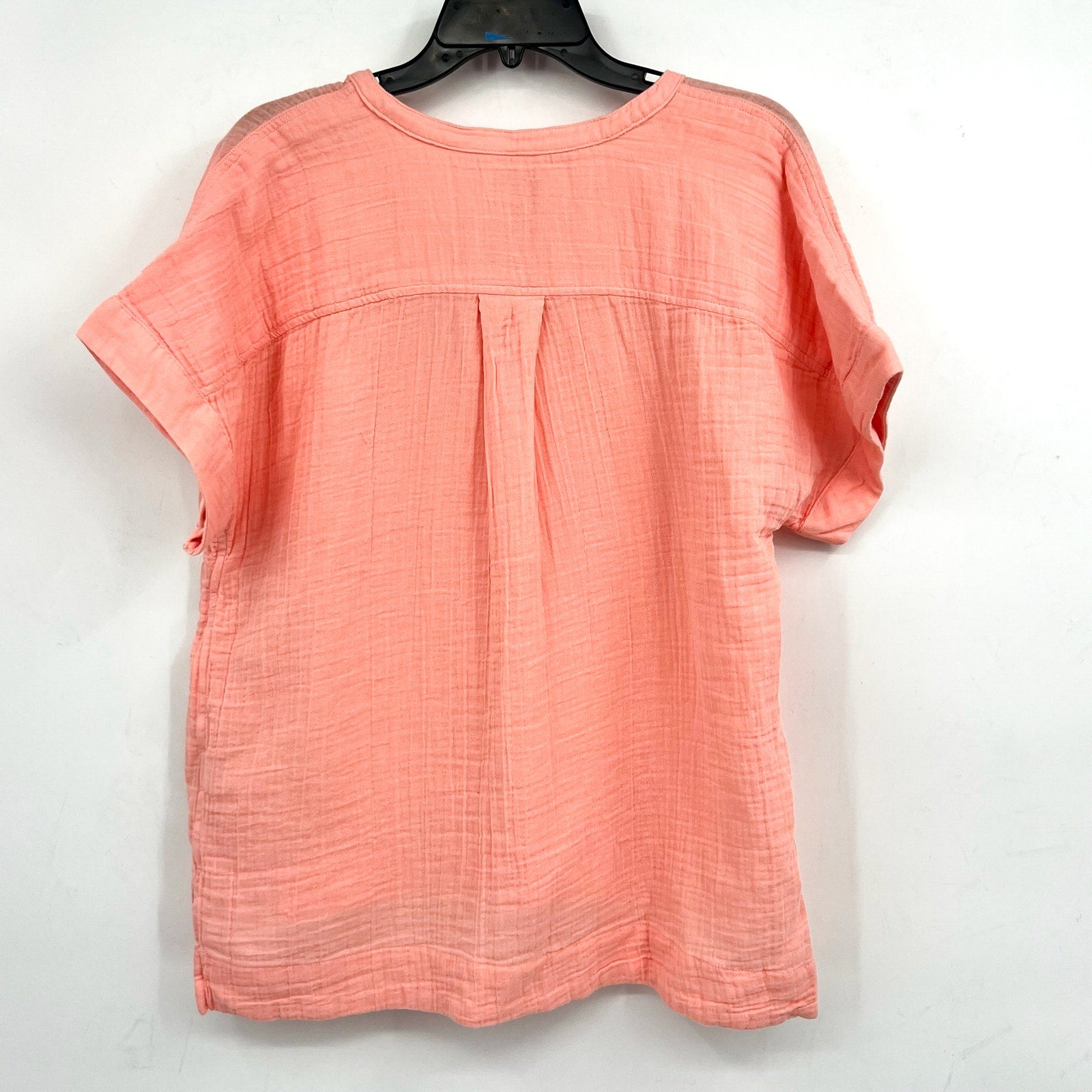 L.L. BEAN Women's Cloud Gauze Short Sleeve Shirt Medium Reg Coral Quartz NWT