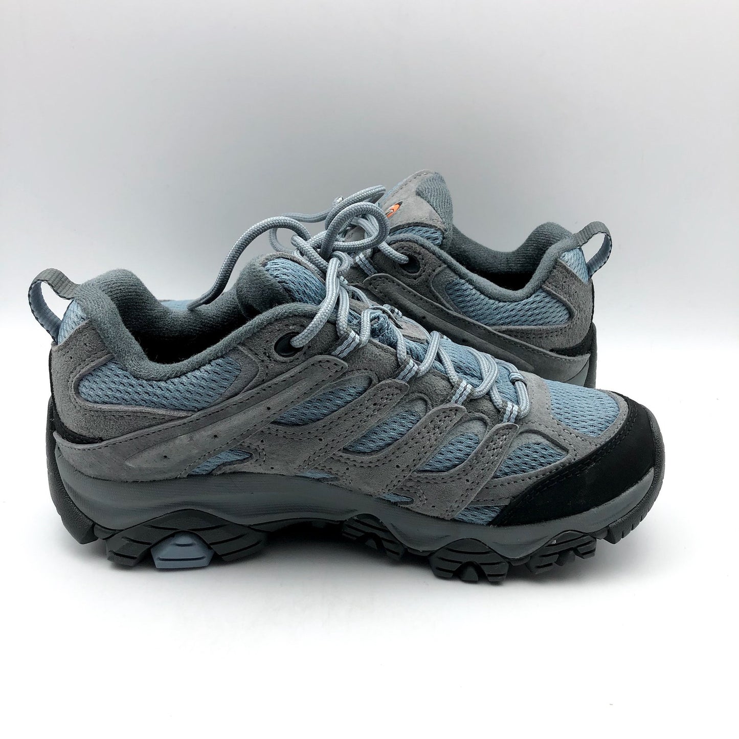 Merrell Womens Moab 3 Hiking Sneaker US 6.5 EU 37 Blue Grey Suede Waterproof NIB