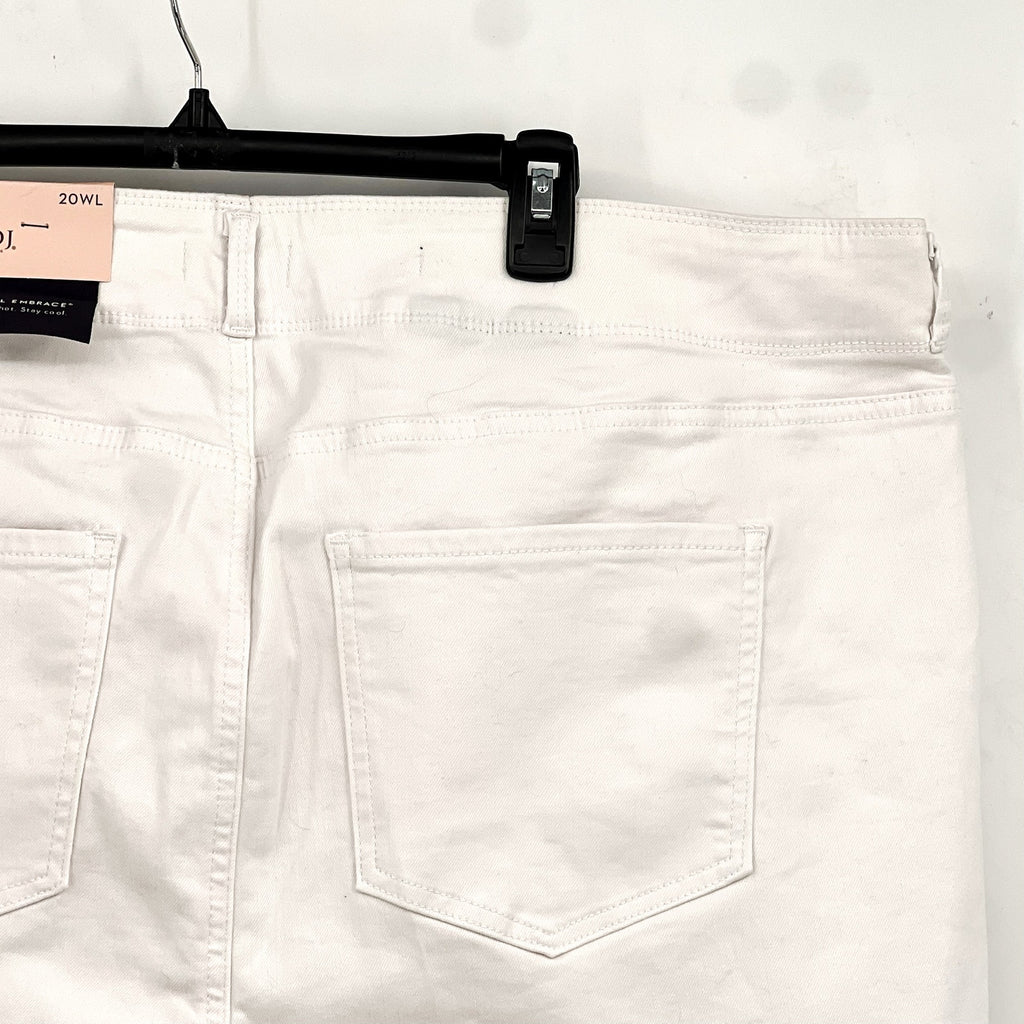 NYDJ Womens Cool Embrace Wide Leg Crop Jeans SIZE 20WL Optic White NWT