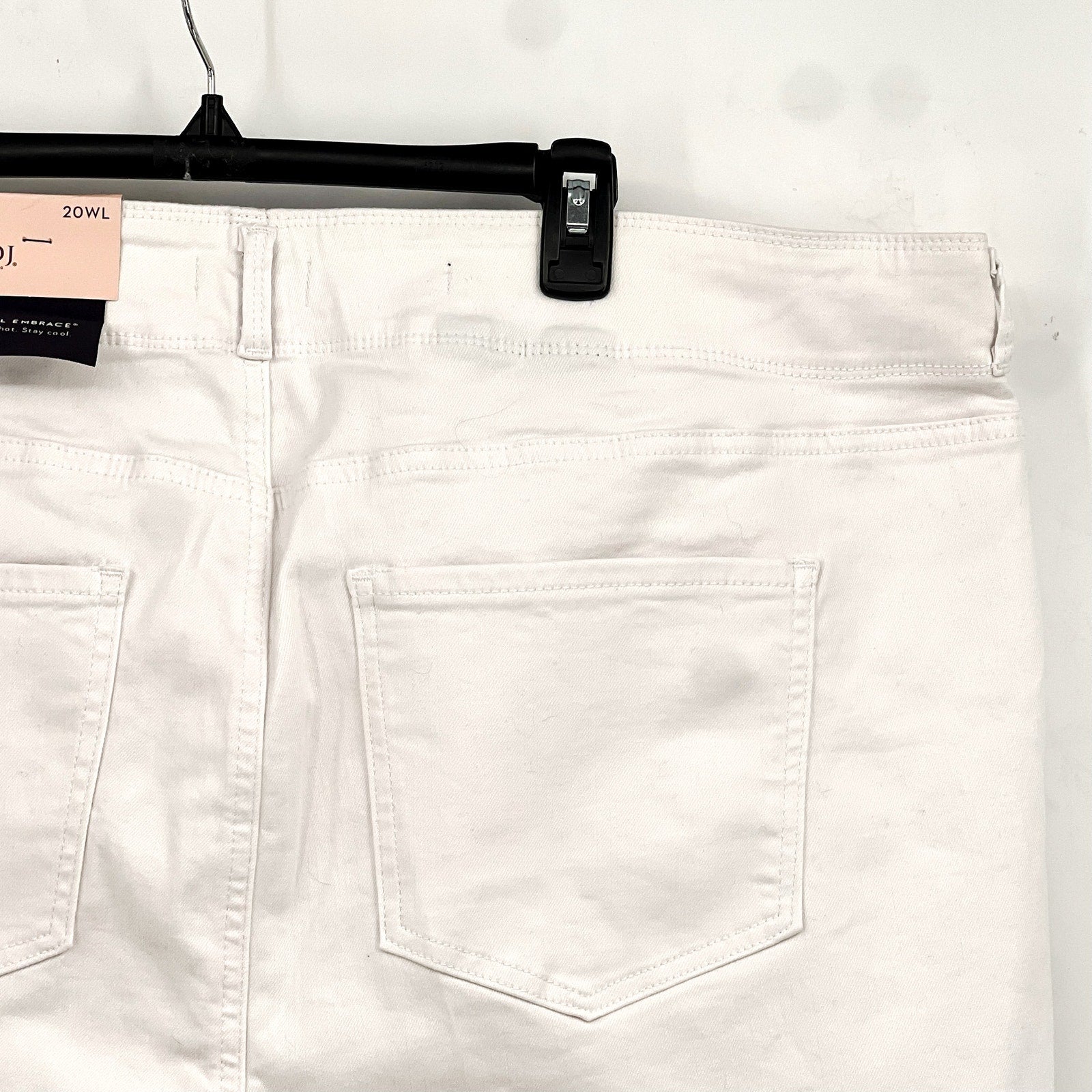 NYDJ Womens Cool Embrace Wide Leg Crop Jeans SIZE 20WL Optic White NWT