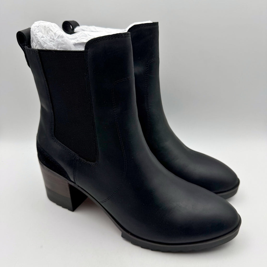 Blondo Womens Rai Ankle Boots Size 8.5 M Black Leather Waterproof NIB