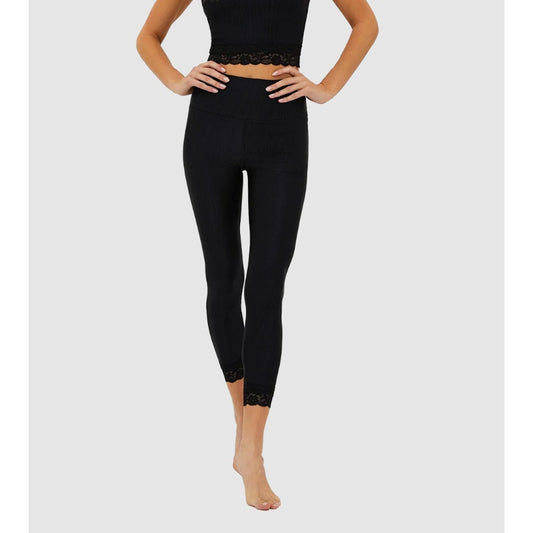 BEACH RIOT Women's Taylor 7/8 Lace Leggings Small Black