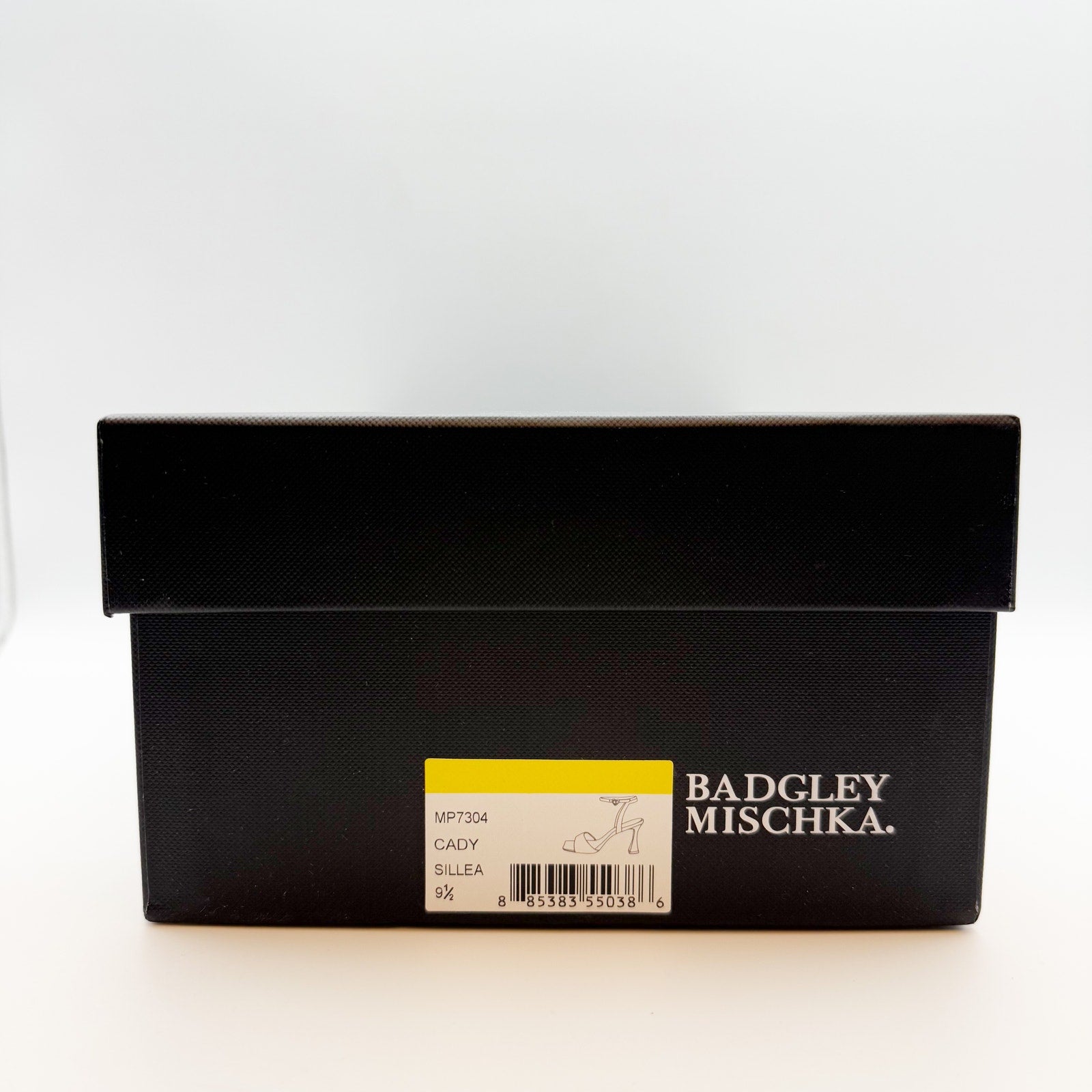 Badgley Mischka Women's Cady Sandals 9.5 Silver Leather Square Toe High Heel NIB