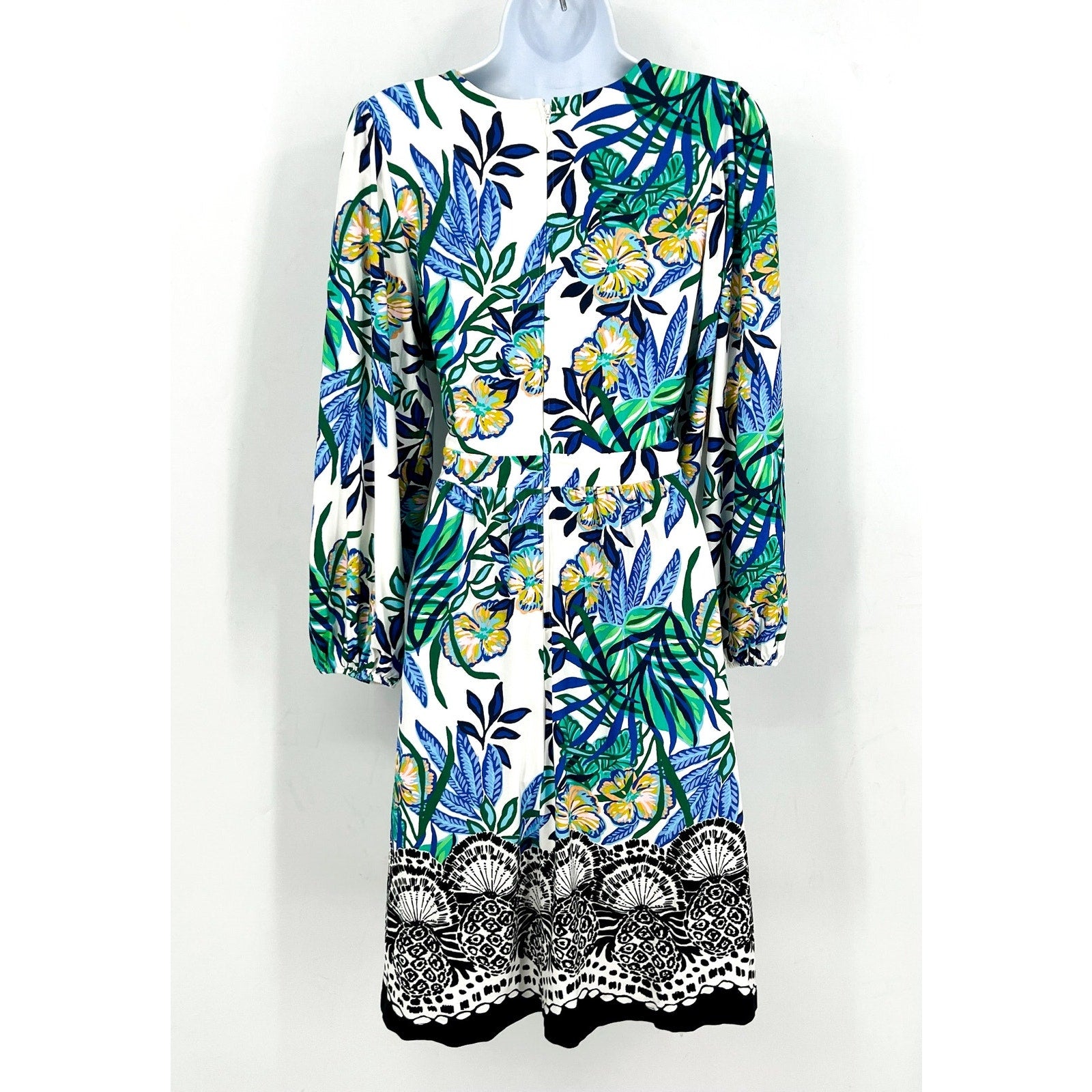 LILLY PULITZER Womens Wexlee Print Dress Size 8 White Green Golden Hour Glam NWT