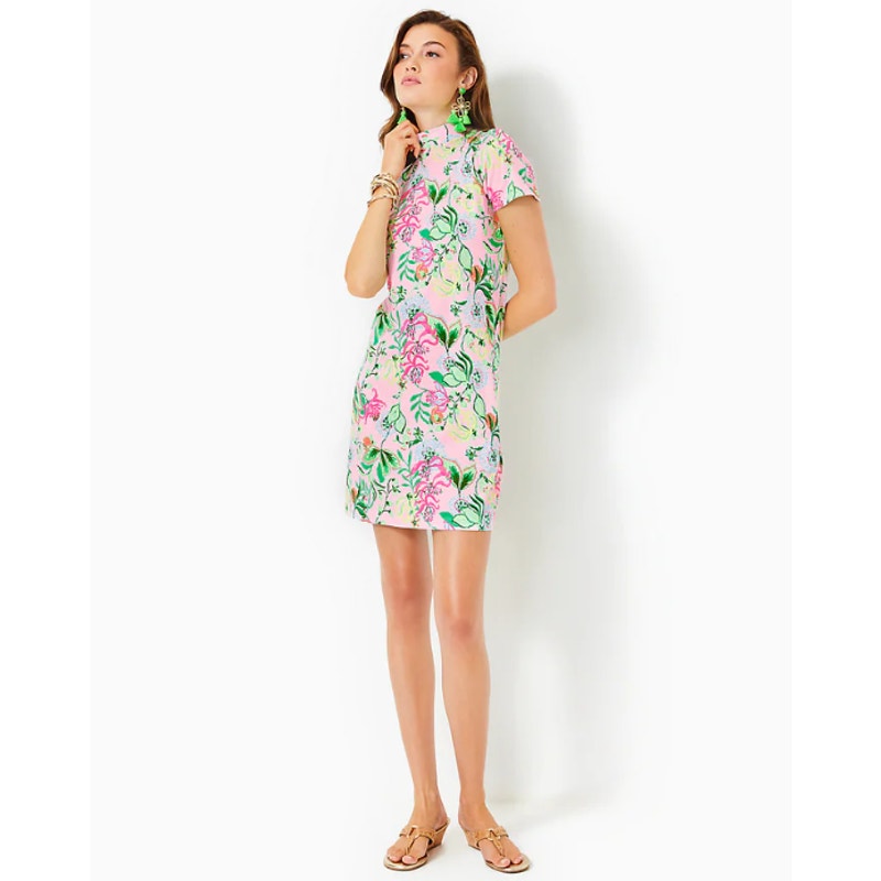 LILLY PULITZER Halle Short Sleeve Dress Medium Via Amore Spritzer Tropical NWOT