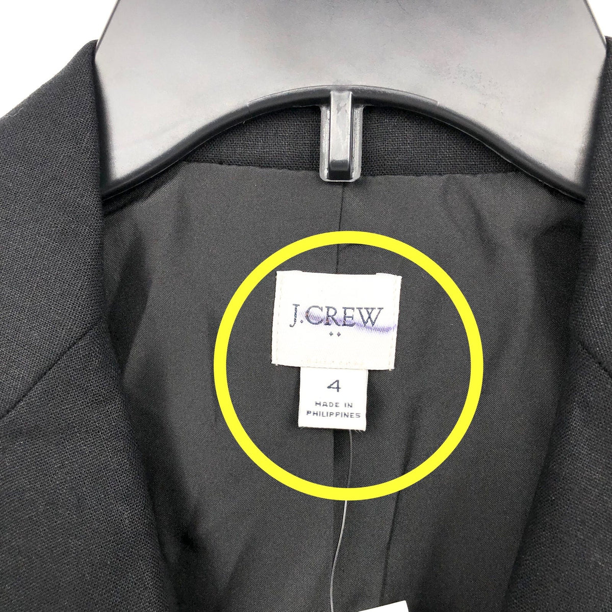J.Crew Womens One-Button Holland Blazer Size 4 Black Linen-blend AL222 NWT