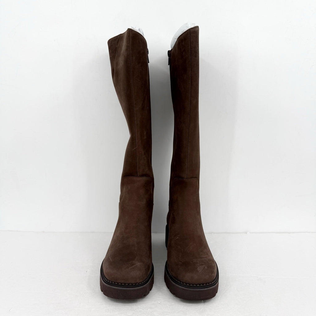 VIONIC Womens Fallbrook Knee High Boots Size 7.5 EU 38 Brown Leather NWOB