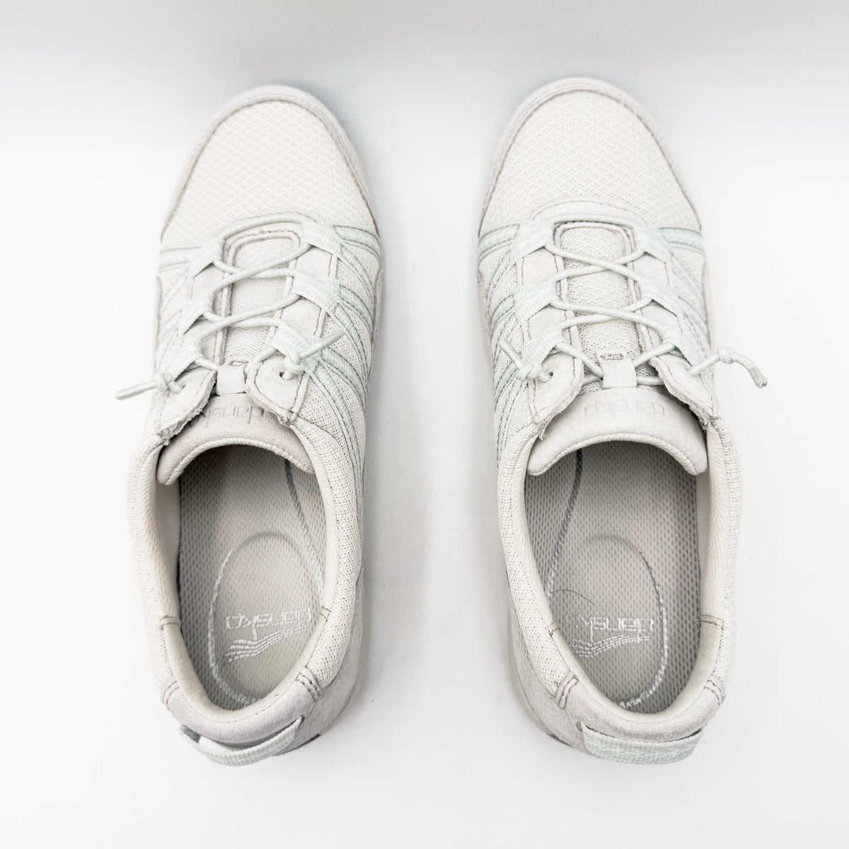 Dansko Womens Harlyn Casual Sneakers EU 39 US 8.5-9 White Ecru Suede NIB