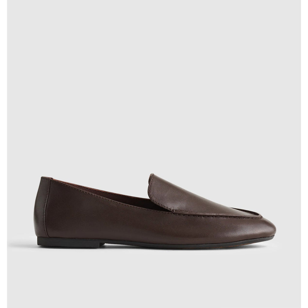 Madewell Womens The Dolli Glove Loafer Size 8.5 Dark Carob Brown Leather NIB