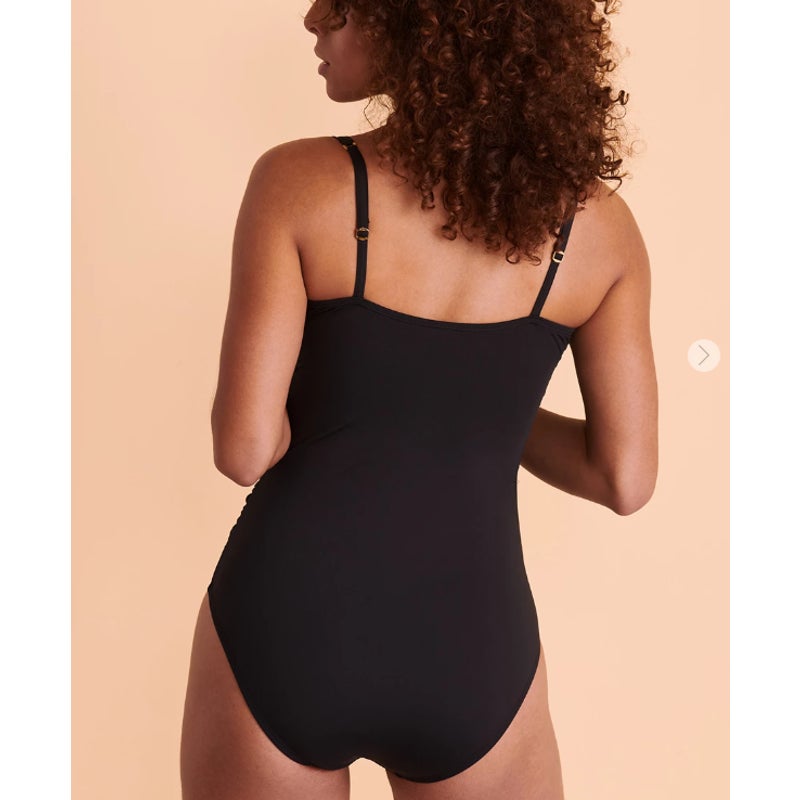 BLEU ROD BEATTIE Kore Bandeau One Piece Swimsuit Size 12 Black NWT