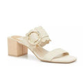 Dolce Vita Womens Zophy Heeled Sandals Size 9.5 Ivory Cream Raffia NWOB