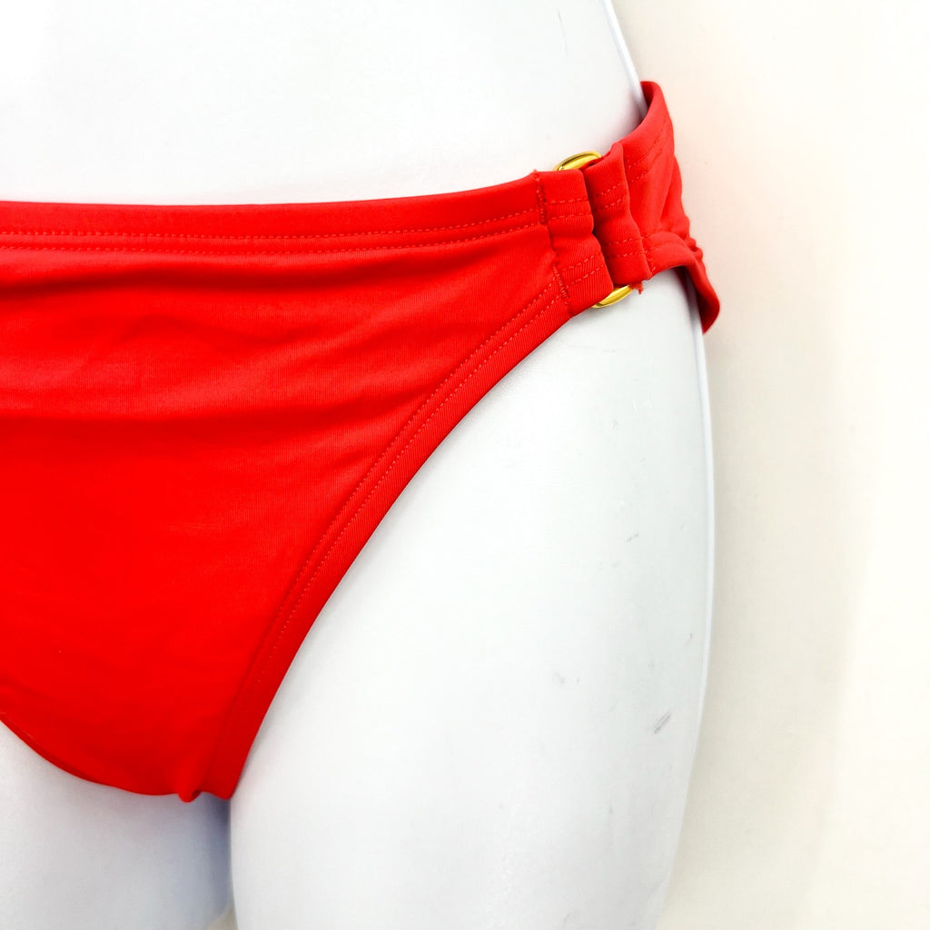 TOMMY BAHAMA Pearl Hipster Ring Bikini Bottom XS Pink Citrus Coral NWT