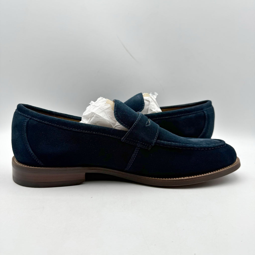 Florsheim Mens Rucci Penny Loafers Size 7 M EU 40 Navy Blue Suede NIB