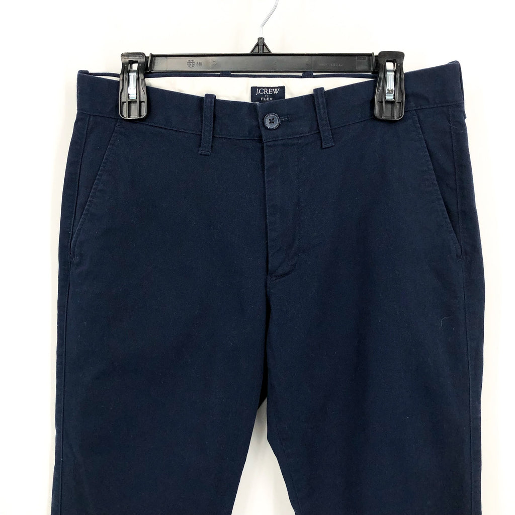 J.CREW Mens Straight-Fit Flex Chino Pants 31x30 Navy Blue Flat Front H3186 NWOT