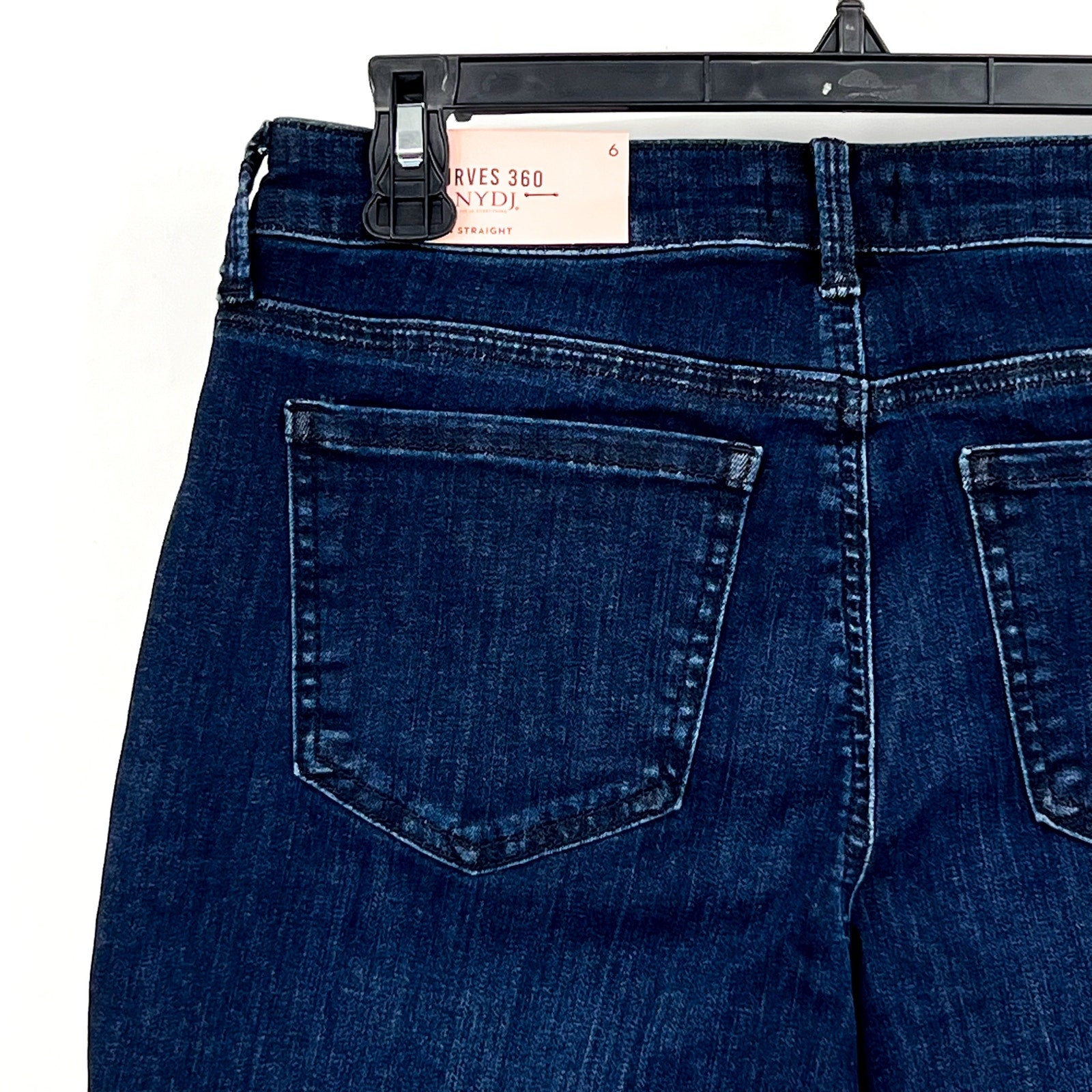 NYDJ Curves 360 Womens Slim Straight Crop Jeans Size 6 Mesquite Blue NWT
