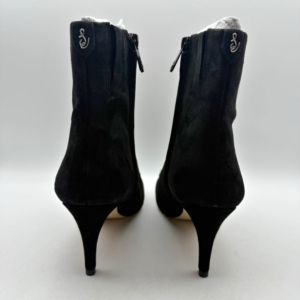 Sam Edelman Womens Ulissa Luster Ankle Bootie US 8 M Black Suede Rhinestone NWOB