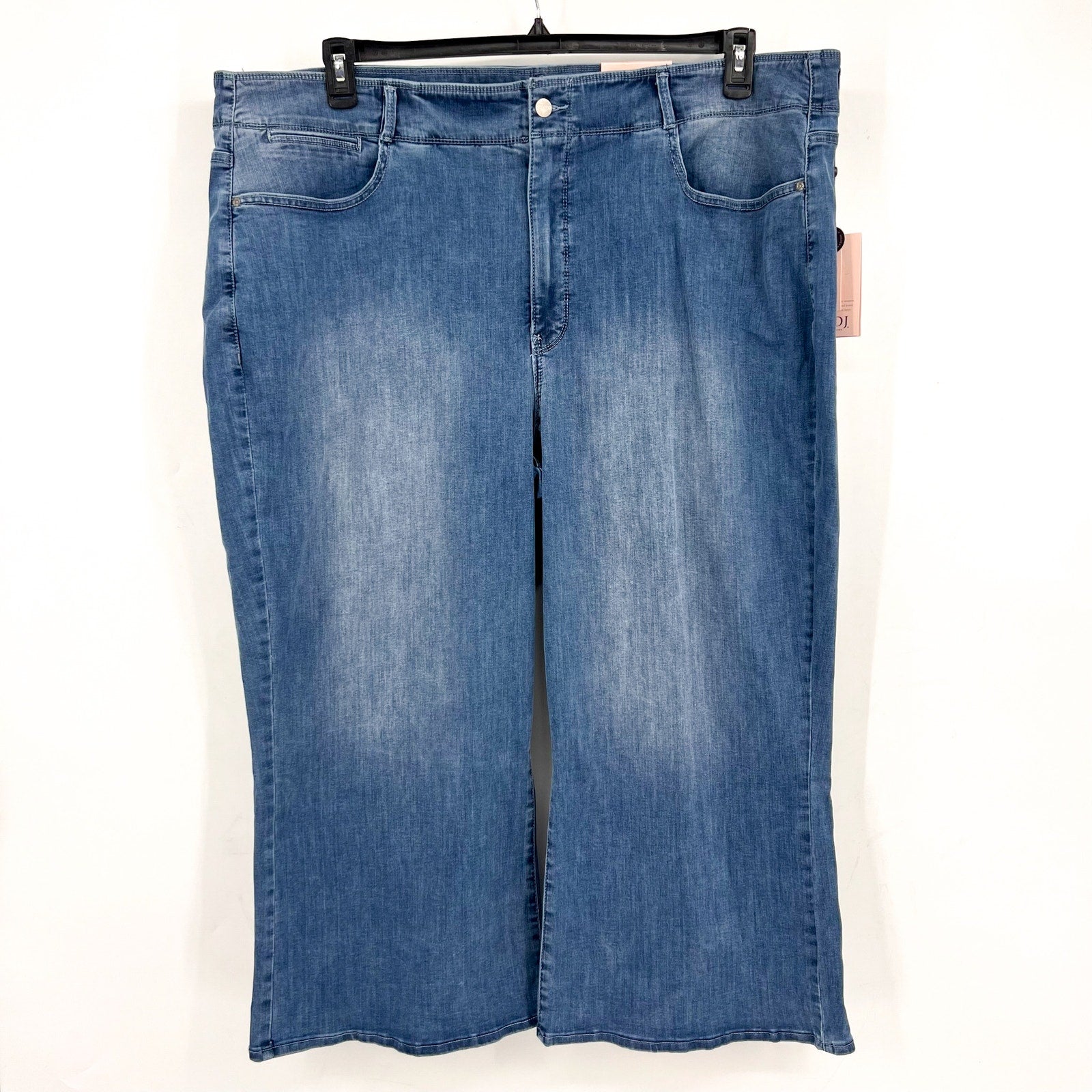 NYDJ Womens Cool Embrace Major Wide Leg Capri Jeans 24WL Compass Blue NWT