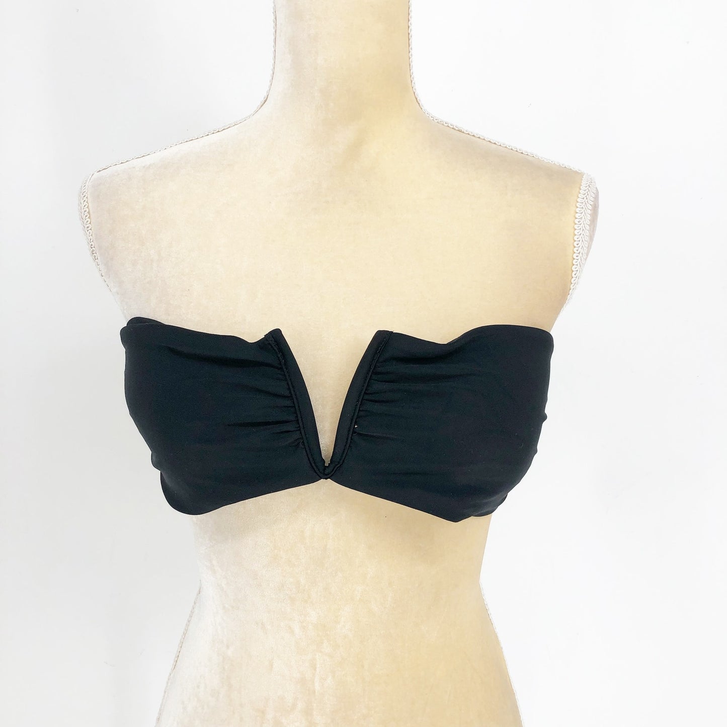 ANDIE SWIM The Scala Bikini Top Size Medium Black Bandeau Strapless