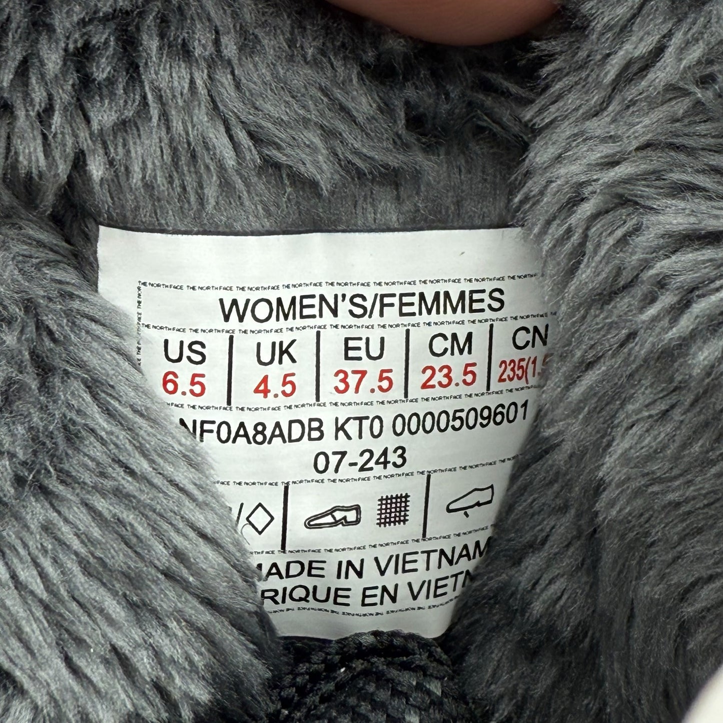 The North Face Womens Shellista V Mid Winter Boots US 6.5 Black WP Insulated NIB