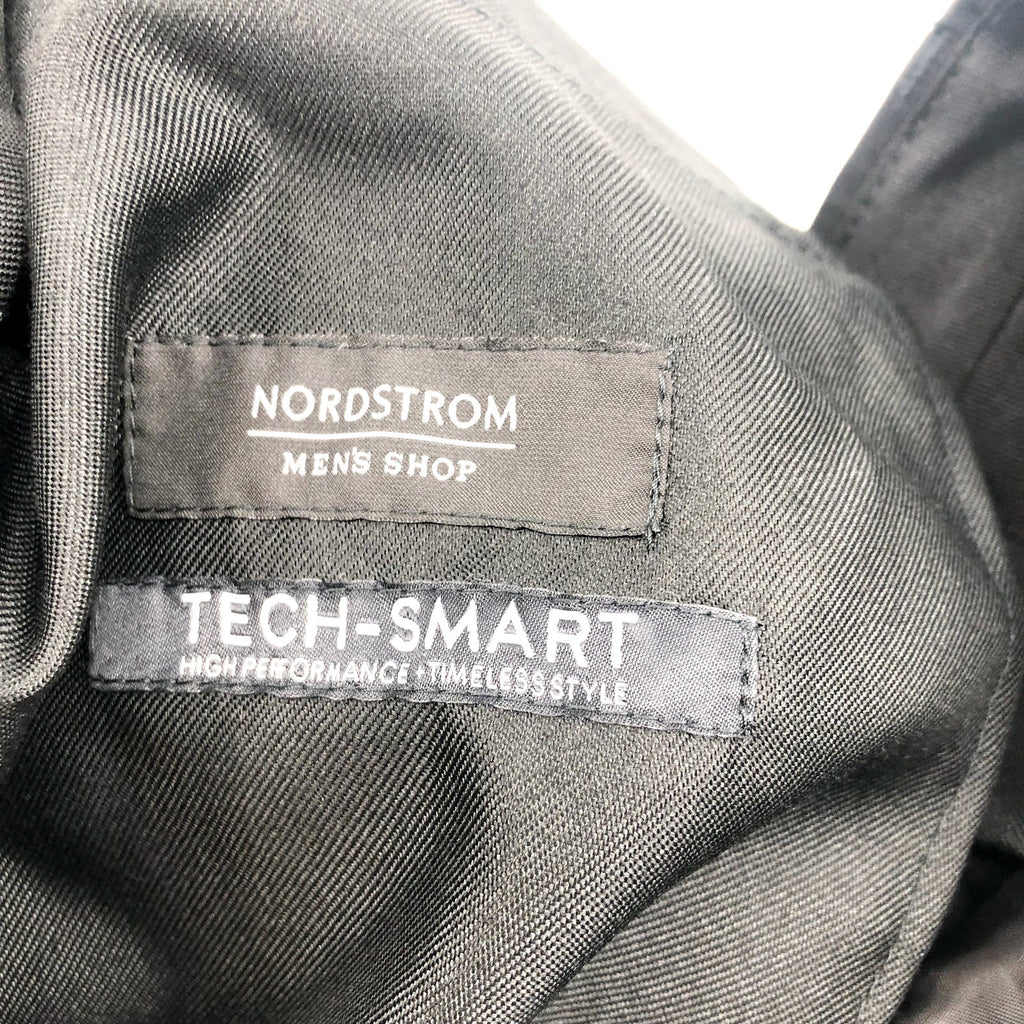 NORDSTROM Men's Tech-Smart Dress Pants Size 38R Black Trim Fit Trouser NWOT