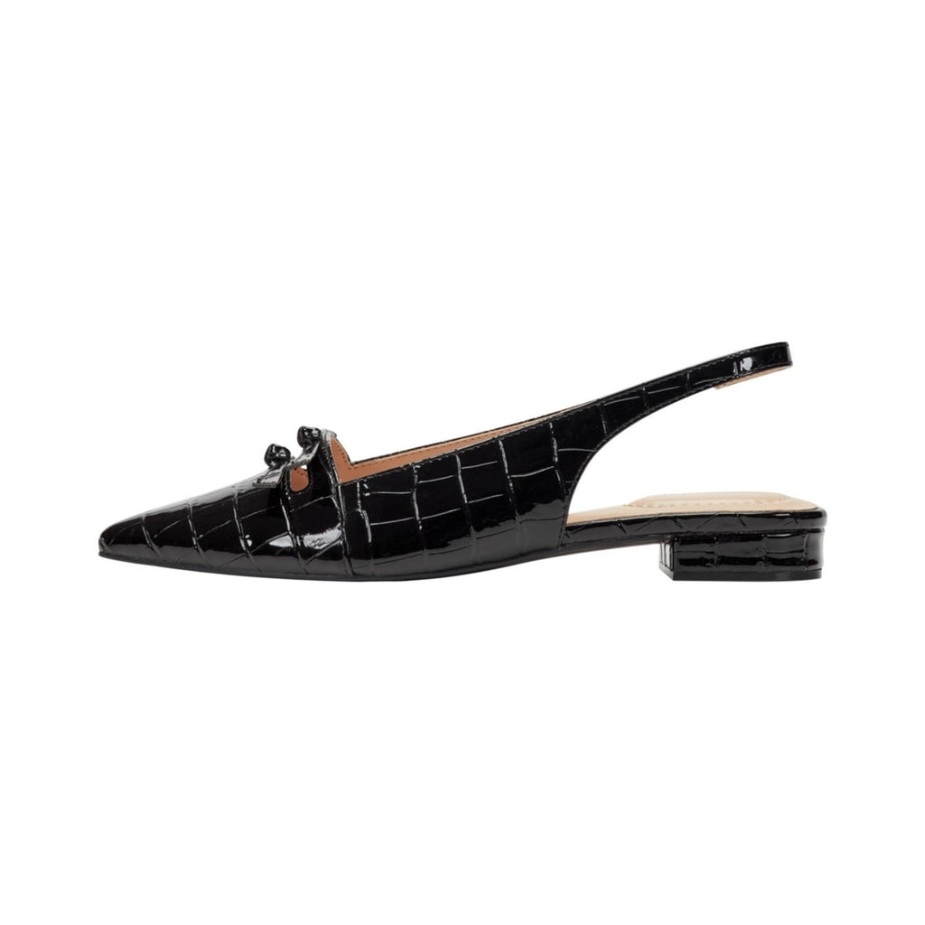 Bandolino Womens Aleeza Flats US 6 M Black Croc Vegan Leather NIB