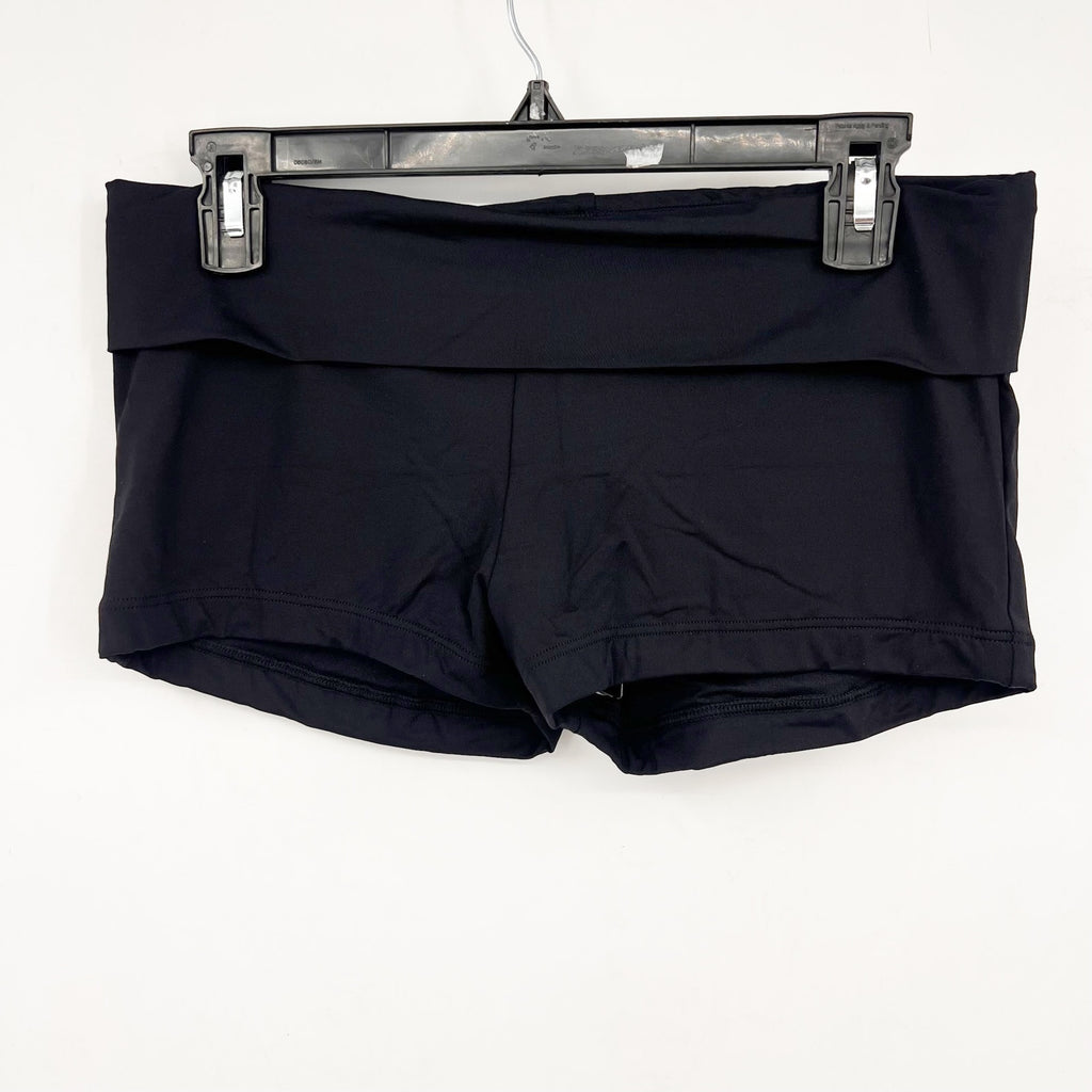 SEAFOLLY Women's Roll Top Boyleg Swim Bottom Size 10 Black NWT