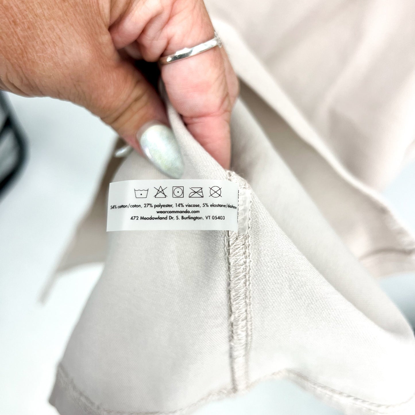 COMMANDO Do It All Denim Midi Tank Dress Large 12-14 Cream Porcelain Stretch NWT