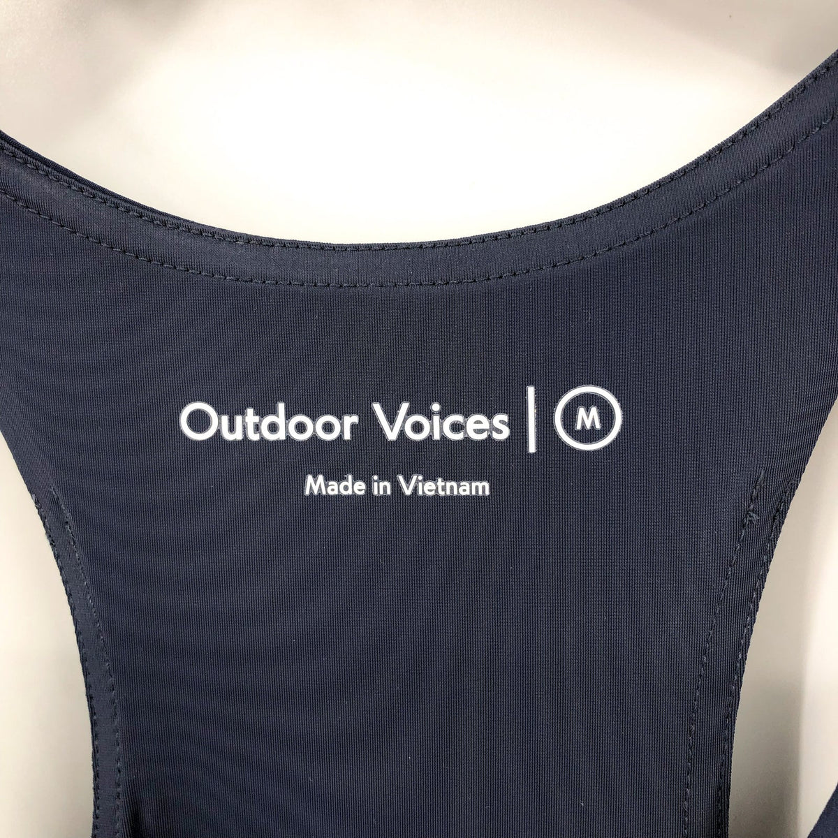 OUTDOOR VOICES Ace Tennis Dress Medium Navy Blue Pleat Athletic Racerback NWT