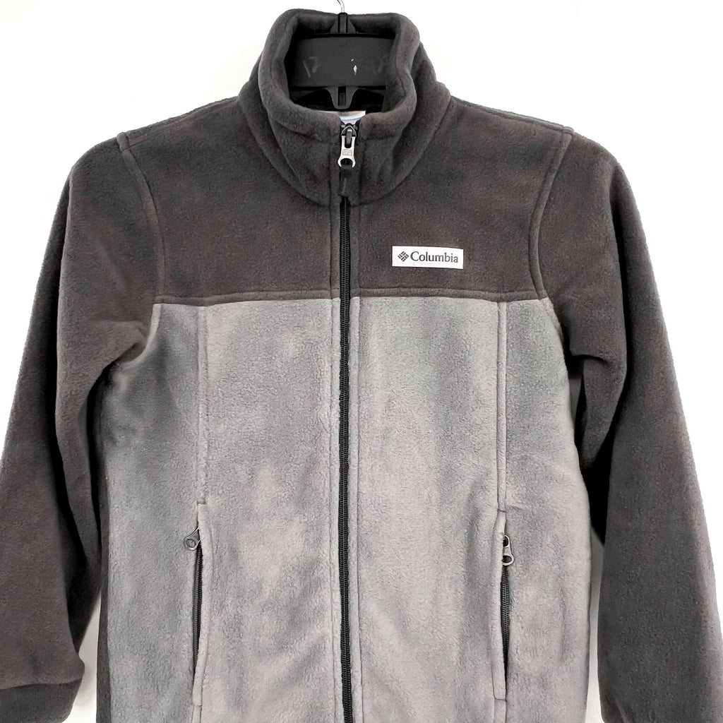 COLUMBIA Youth Steens Mountain II Fleece Jacket Small City Grey/Shark NWOT