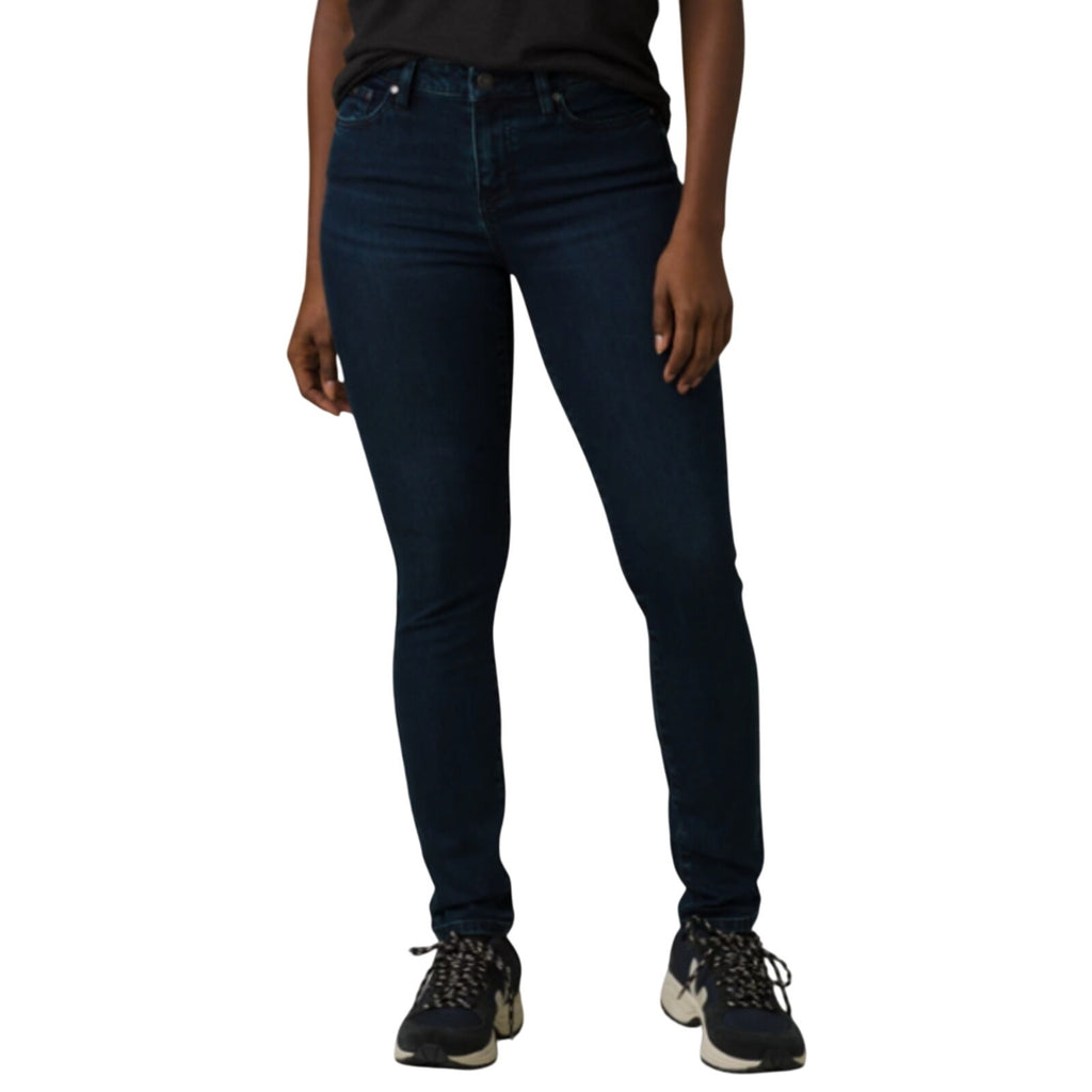 Prana Womens Sienna Skinny Jeans 27x31 US 4 Deep Blue Stretch Denim Mid Rise NWT
