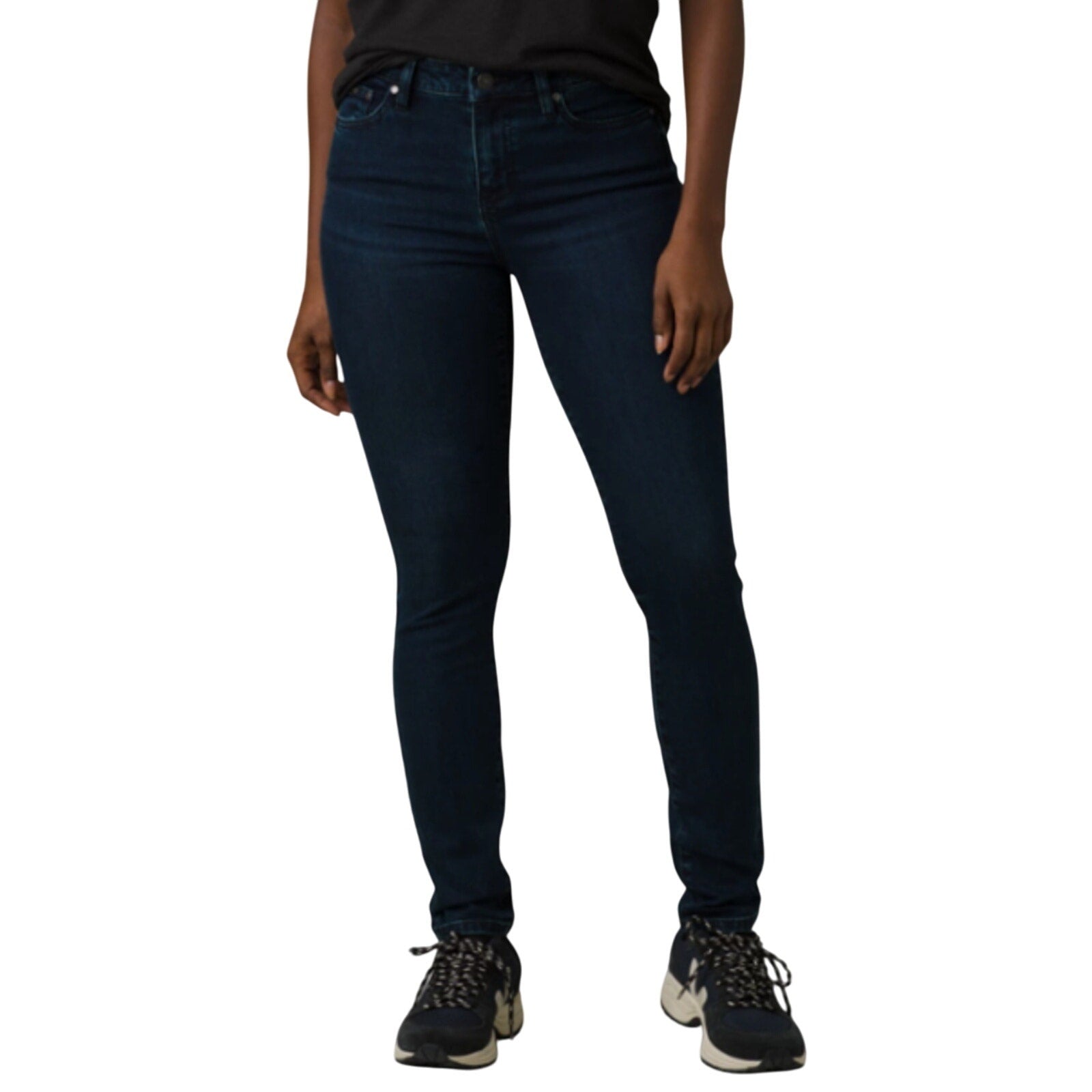 Prana Womens Sienna Skinny Jeans 27x31 US 4 Deep Blue Stretch Denim Mid Rise NWT