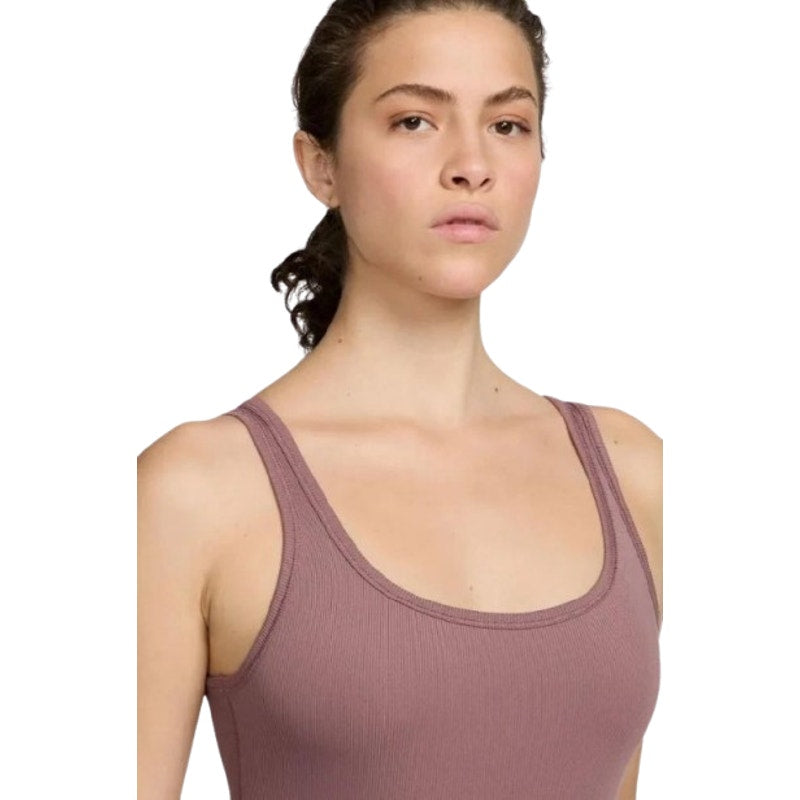 NIKE Women's One Dri-fit Scoop Neck Tank Dress XL Pink Mauve Stretch NWOT