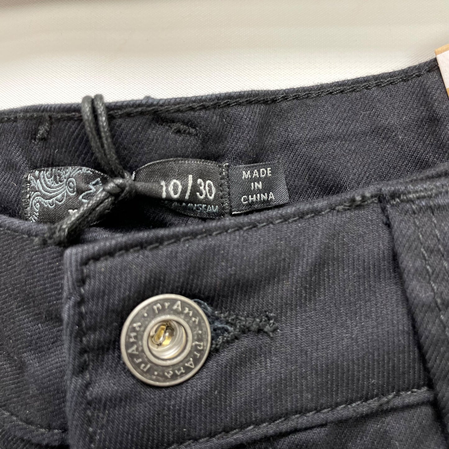 prAna Womens Oday Skinny Jeans Black 28" Inseam Organic Stretch SIZE 10