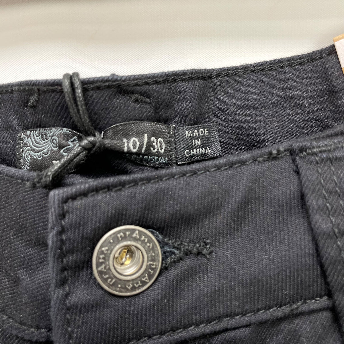 prAna Womens Oday Skinny Jeans Black 28" Inseam Organic Stretch SIZE 10
