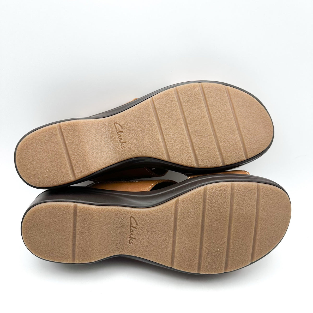 CLARKS Womens Tuleah Heeled Sandals Size 9 M EU 40 Tan Leather NWOB