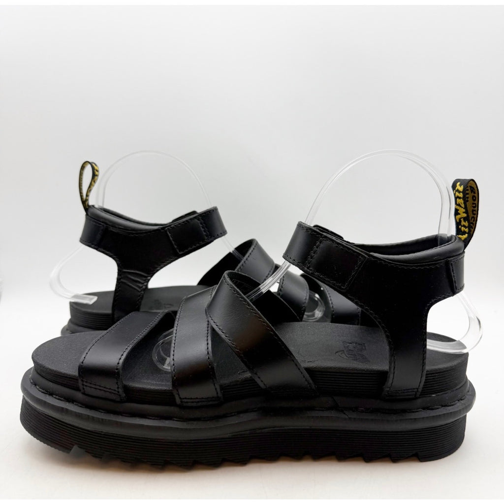 Dr. Martens Womens Blaire Sandals US 9 EU 41 Black Vegan Leather Platform NWOB