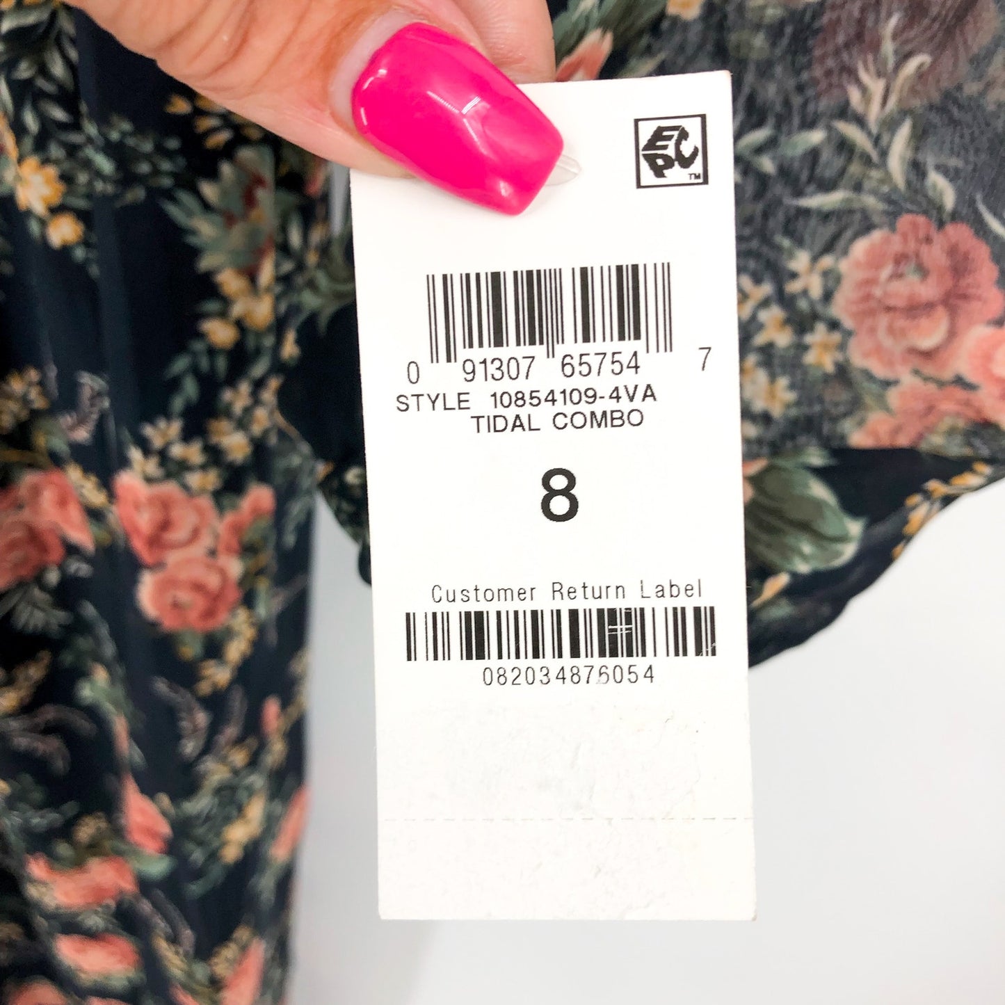 I.N.C. INTERNATIONAL CONCEPTS Maxi Dress 8 Blue Print Tidal Floral Boho NWT