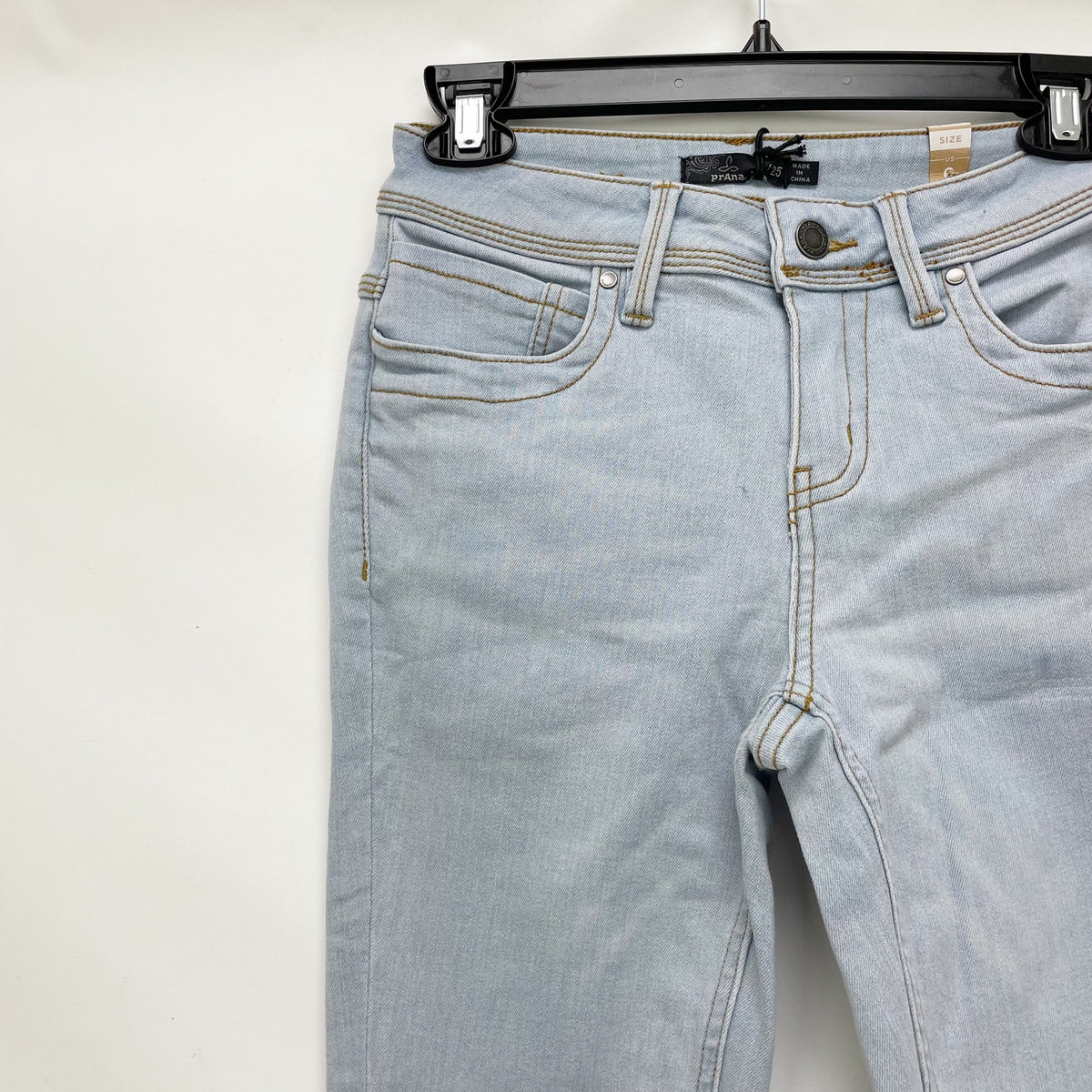 prAna Women's Soma Jeans 29x31 US 8 Light Washed Blue Skinny Stretch Denim NWT
