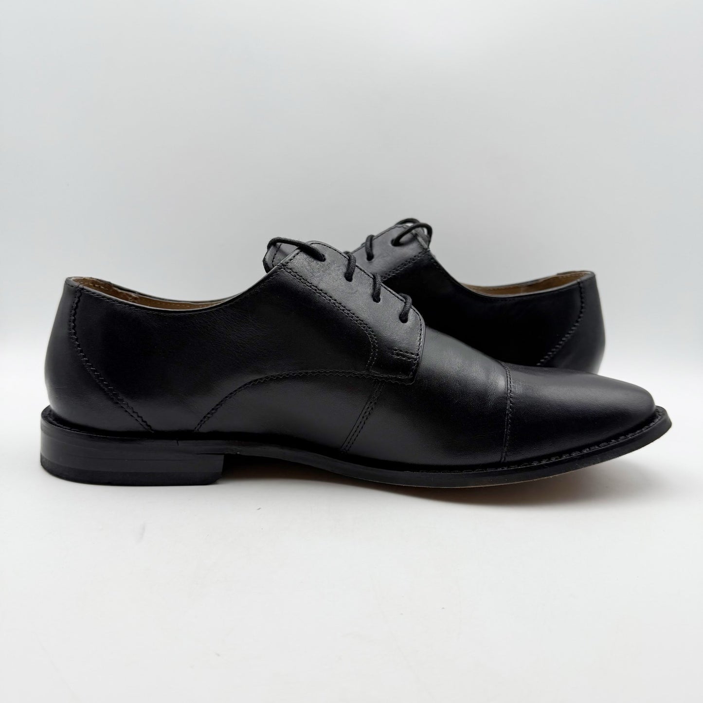 Florsheim Mens Montinaro Cap Toe Oxford Shoes US 9 M Black Leather NIB
