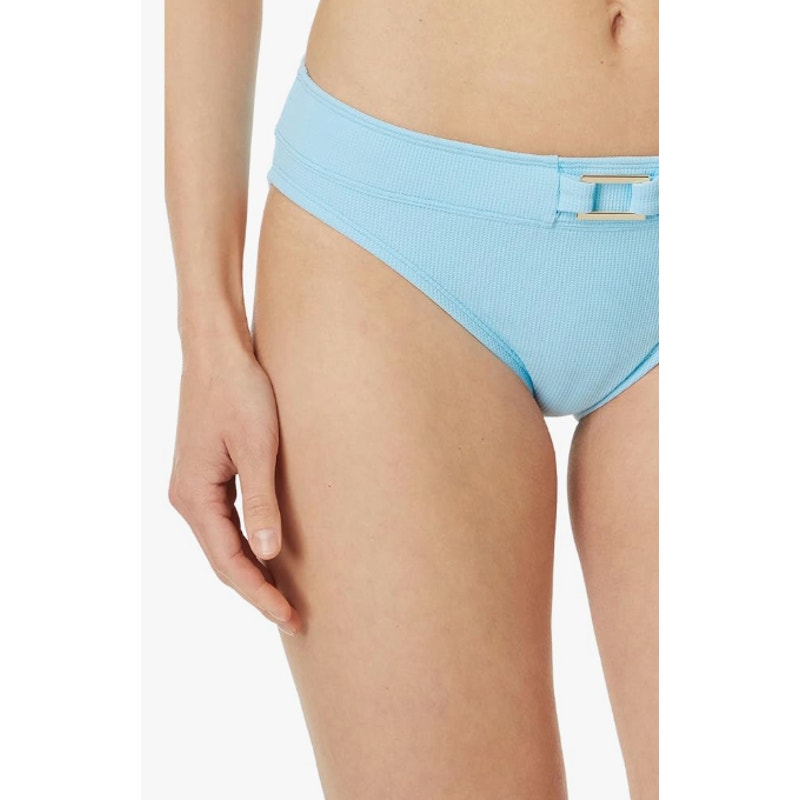 LILLY PULITZER Womens Orea Bikini Bottoms Size 6 Hydra Blue Gold Hardware NWT