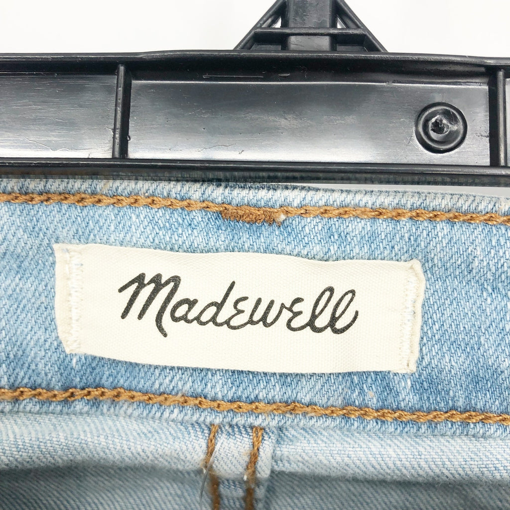 MADEWELL High Rise Denim Rolled Hem Shorts Size 37 Blue Ainger Stretch M6236 NWT