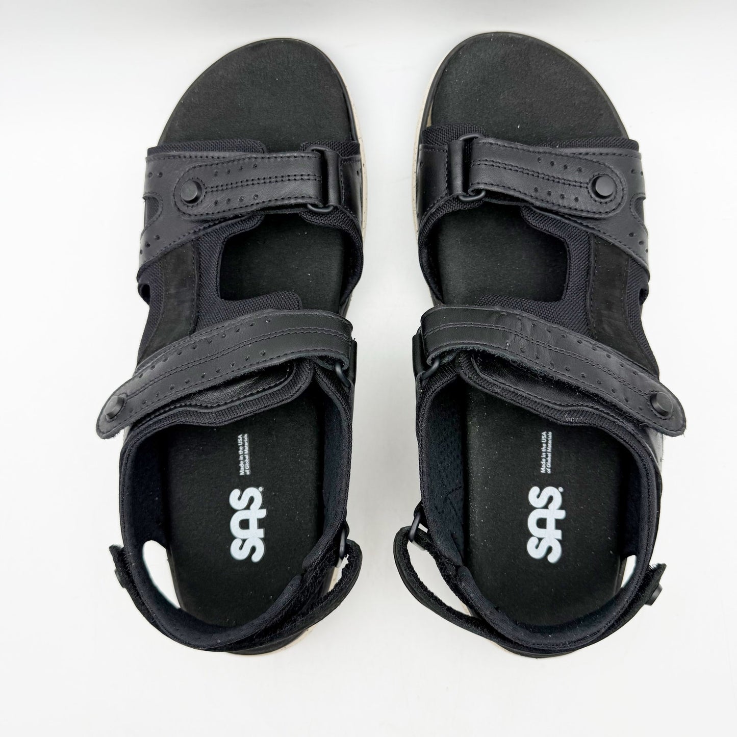 SAS Womens Embark Adjustable Sandals US 10 Narrow Black Comfort Sport NIB